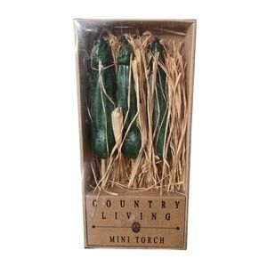 Country Living Mini Torch Candle Novelty Zucchini Candles Torches Unburned Boxed